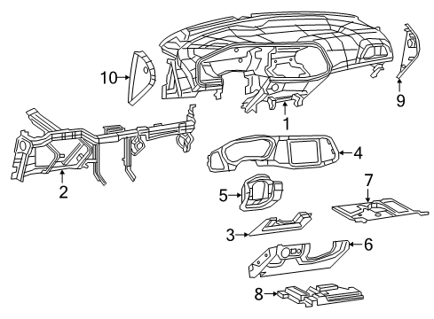 2023 Dodge Challenger Instrument Panel Diagram