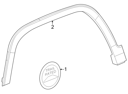 2022 Jeep Grand Cherokee Exterior Trim - Fender Diagram 2