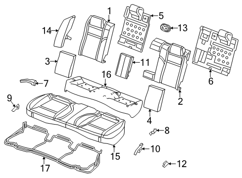 2023 Dodge Charger Rear Seat Components Diagram 1