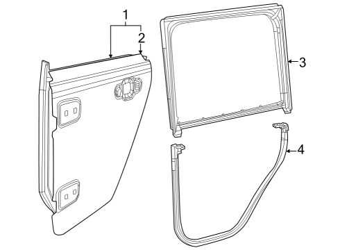 2023 Jeep Gladiator WEATHERST-DOOR TO BODY Diagram for 68493632AC