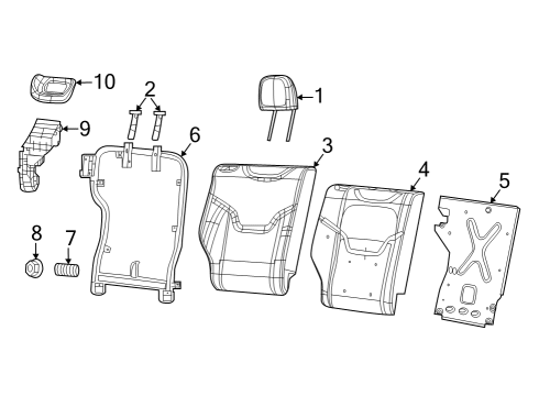 2024 Dodge Hornet COVER-REAR SEAT BACK Diagram for 7RP99LXHAA