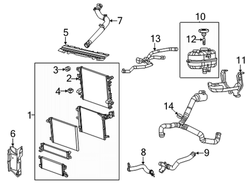 2023 Jeep Wrangler MODULE-COOLING Diagram for 68541836AA