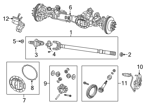 2021 Ram 2500 Front Axle & Carrier Diagram