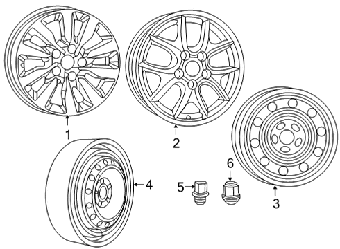 2021 Chrysler Voyager Wheels Diagram 1