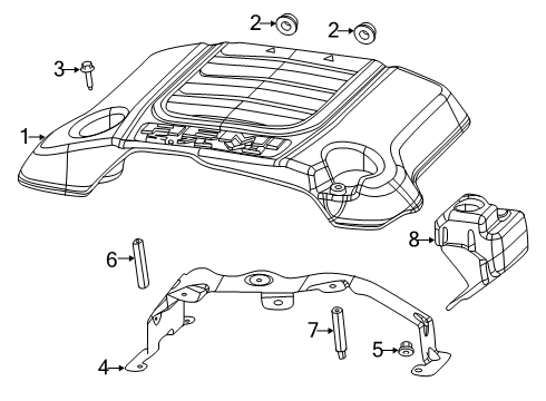 2020 Ram 1500 Engine Diagram for 5281553AD