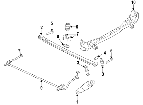 2022 Ram ProMaster 1500 Rear Axle, Suspension Components Diagram