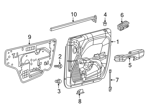 2023 Dodge Challenger Interior Trim - Door Diagram