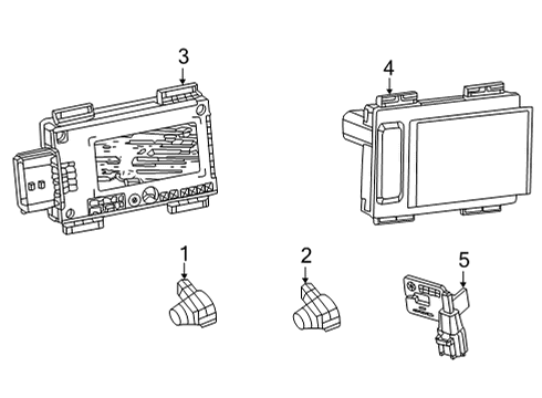 2024 Jeep Grand Wagoneer L Electrical Components - Front Bumper Diagram