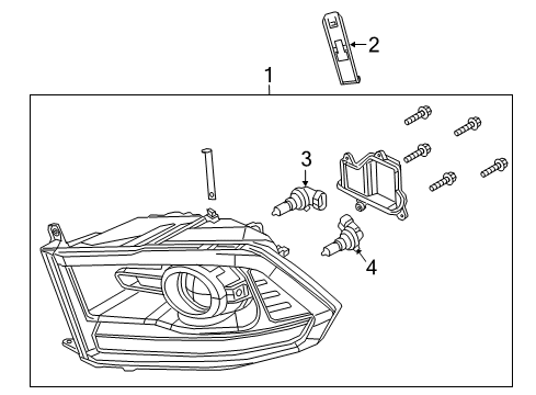 2022 Ram 1500 Classic Bulbs Diagram 1