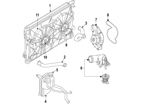 2022 Dodge Challenger Cooling System, Radiator, Water Pump, Cooling Fan Diagram 5