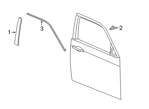 2023 Dodge Charger Exterior Trim - Front Door Diagram