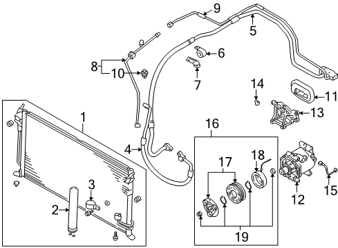 Switch-A/C REFRIGERANT Pressure Diagram for MR250683