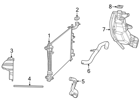 2023 Dodge Durango Radiator & Components Diagram 4