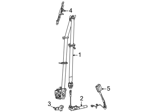 2021 Jeep Grand Cherokee L Seat Belt-2Nd Rear Center Diagram for 6XH89TX7AC