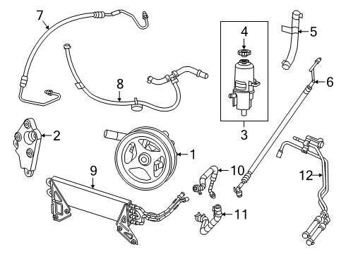 2022 Ram 2500 POWER STEERING PRESSURE Diagram for 68359769AF