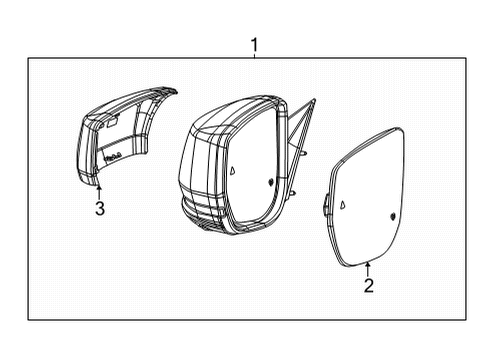 2024 Jeep Grand Cherokee L Outside Mirrors Diagram