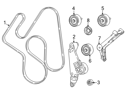 2022 Jeep Wrangler Belts & Pulleys Diagram 5