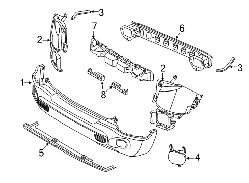 2023 Jeep Renegade Bumper & Components - Rear Diagram 1