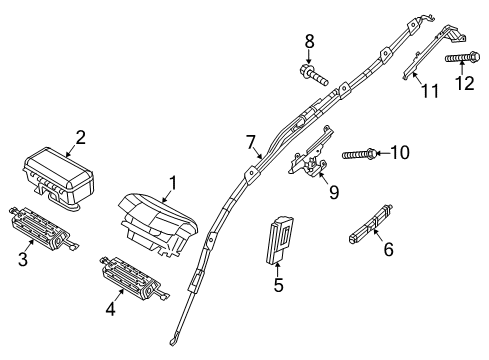 2022 Jeep Cherokee Air Bag Components Diagram 1