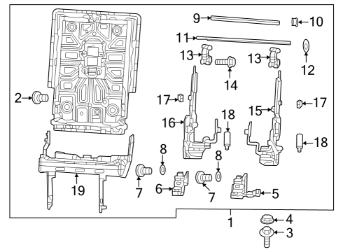 2022 Jeep Grand Wagoneer FRAME ST-SEAT CUSHION Diagram for 68564903AD