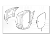 Diagram for 2023 Jeep Grand Cherokee Mirror Cover - 68541285AA