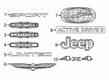 Diagram for Jeep Cherokee Emblem - 68540202AB