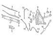 Diagram for 2024 Jeep Grand Cherokee Wiper Arm - 68505550AA