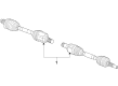 Diagram for 2023 Jeep Compass Axle Shaft - 68547212AA