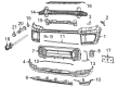 Diagram for Jeep Grand Cherokee L Bumper - 68541630AA