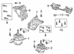 Diagram for 2023 Jeep Gladiator Engine Mount - 68620587AA