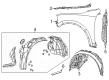 Diagram for Dodge Durango Fender - 55369734AD