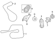 Diagram for Mopar Water Pump Pulley - 68503254AA