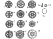 Diagram for Jeep Grand Wagoneer L Wheel Cover - 4755616AA