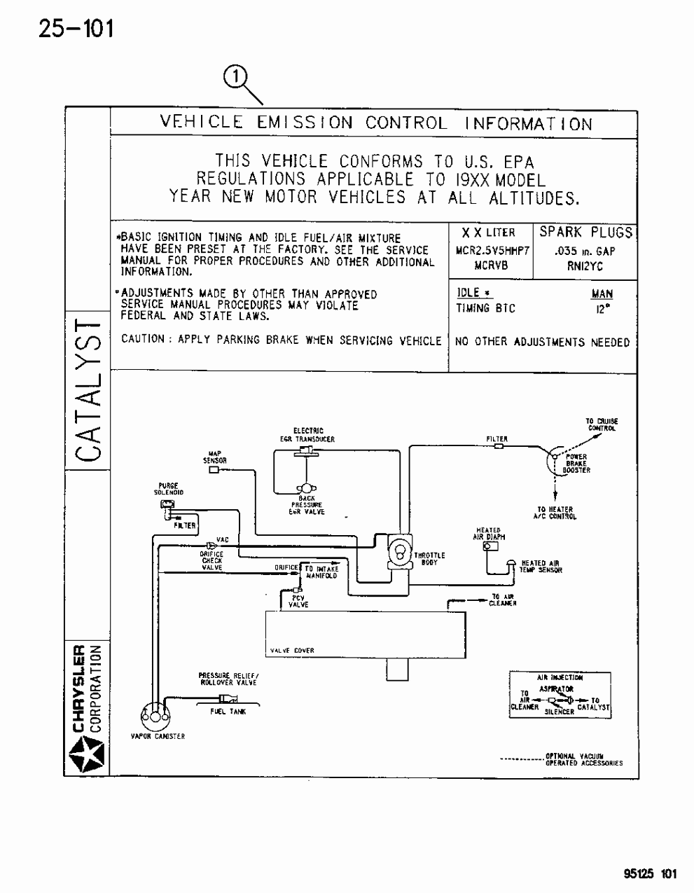 Mopar 4669749 Label - Emission Adjustment & ROU