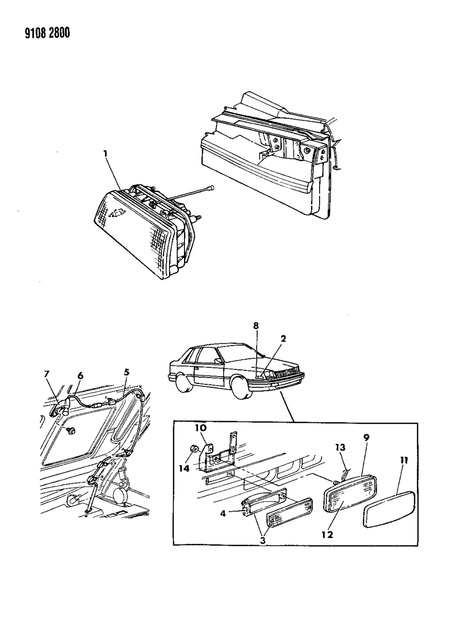 Mopar 4451536 Housing-Euro & Lens-Aero Head Lamp (BUX)