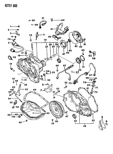 1993 Dodge Stealth Cable SPEEDOMETER Diagram for MB680150