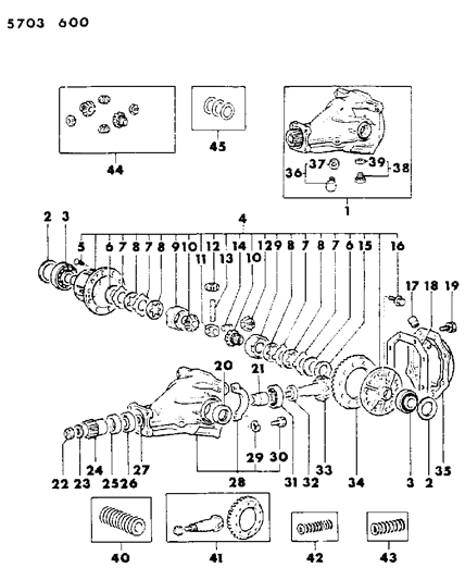 1986 Dodge Conquest Bearing-Drive Pinion Diagram for MB393470