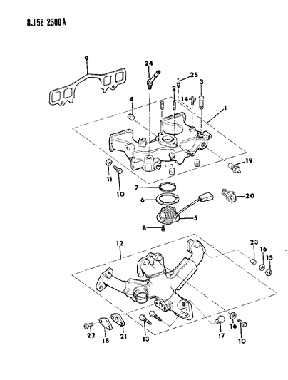 Manifolds - Intake & Exhaust - 1988 Jeep Wrangler