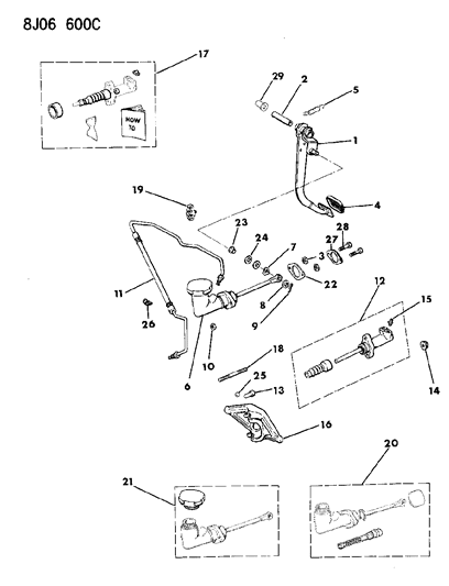 1987 Jeep Wrangler Clutch Pedal Diagram 1