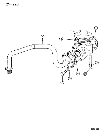 1996 Jeep Cherokee Pipe-EGR To Manifold Diagram for 4797722