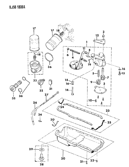 1990 Jeep Wrangler Engine Oiling Diagram 4