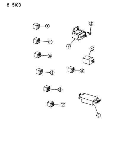 1995 Jeep Cherokee Electrical Relay Diagram for 56006771