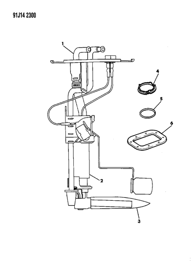 1993 Jeep Wrangler Fuel Pump & Sending Unit Diagram