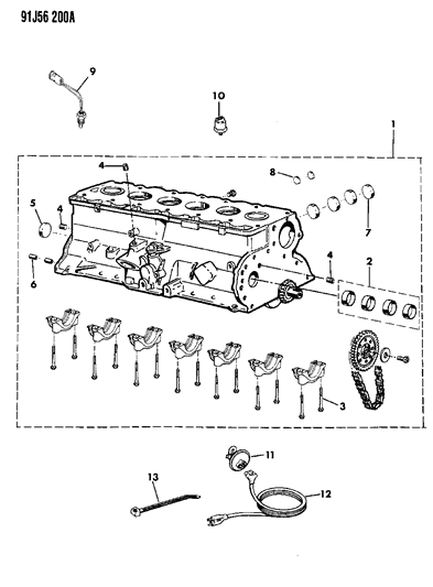 1992 Jeep Wrangler Cylinder Block Diagram 2