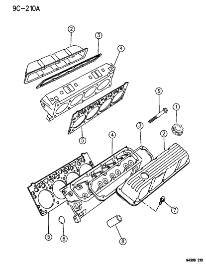 1995 Dodge Ram Wagon Cylinder Head Diagram 3