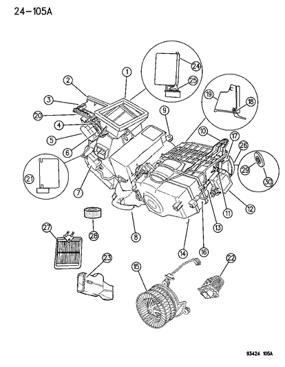 1993 Dodge Intrepid Heater Unit Diagram