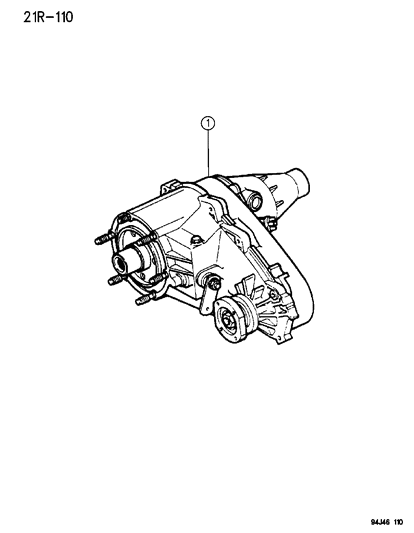 1995 Jeep Cherokee Transfer Case Assembly Diagram for R2099211