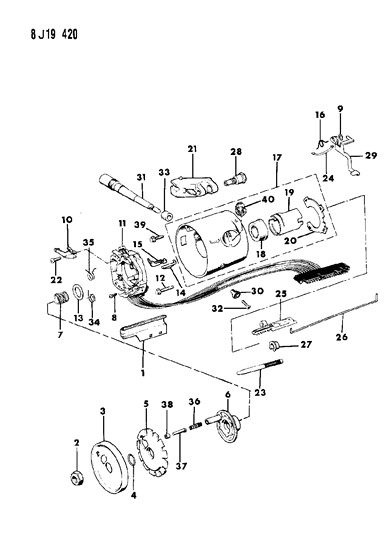 Total 39+ imagen 1990 jeep wrangler steering column diagram