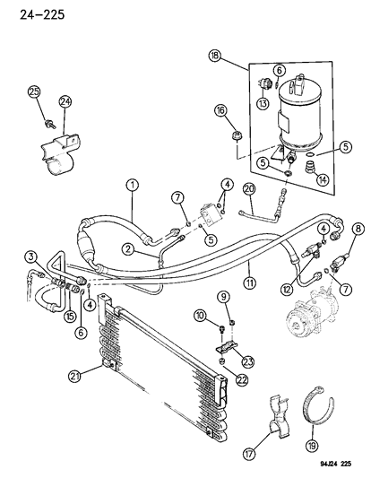 1995 Jeep Cherokee Switch-A/C Low Pressure Cut Off Diagram for 4796072