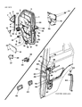 Diagram for 1994 Dodge Ram Van Rear Door Striker - 3454485